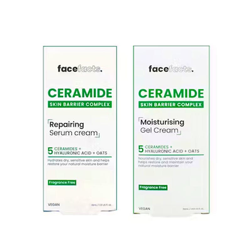 Face Facts Ceramide Repairing Serum Cream Moisturising Gel Cream - Face Facts Pureskin - 5031413928570