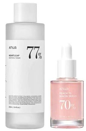 Anua Heartleaf Soothing Toner & Peach Niacinamide Serum 250 - Anua Pureskin  - 8809640736025