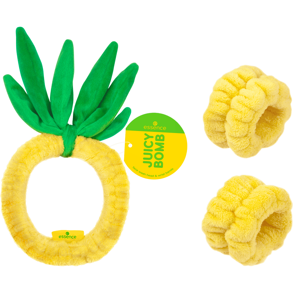 Essence Juicy Bomb Party Face Wash Head & Wrist Bands Pineapple Party Stk - Essence Pureskin - 4059729522252