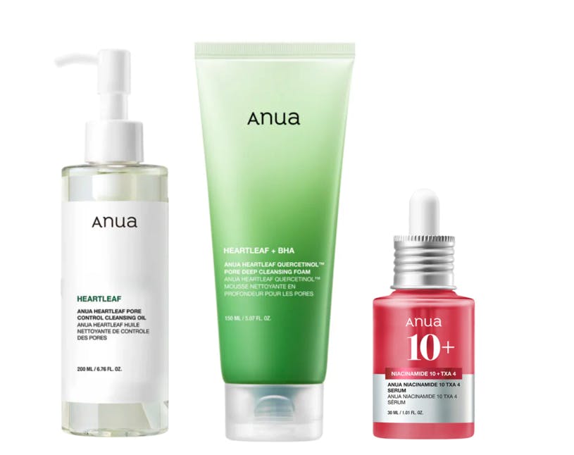 Anua Heartleaf Pore Control Cleansing Oil Deep Cleansing Foam & Niacinamide Tranexamin Acid Serum 200 150 - Anua Pureskin - 8809640735622
