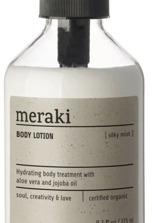 Hvid Bodylotion Meraki Silky Mist Luksuriøs Kropslotion Med Aloe Vera Jojoba & Kakaosmør Cosmos øko - Meraki Pureskin  - 5707644528277