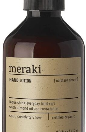 Sort Håndlotion Håndcreme Meraki Northern Dawn Økologisk Cosmos Med Mandelolie Kakaosmør - Meraki Pureskin  - 5707644528284