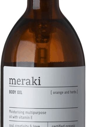 Hvid Body Oil Kropsolie Meraki Olie Serie 300 Økologisk Eco Cosmos Organic - Meraki Pureskin  - 5707644529656