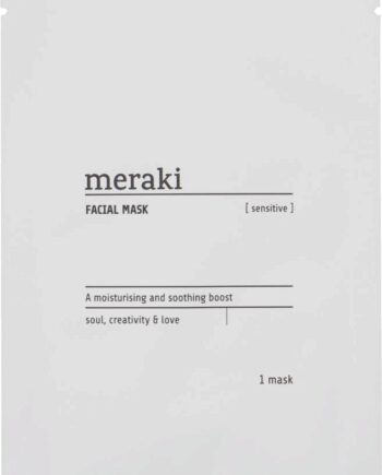 Hvid Ansigtsmaske Meraki Sensitive Fugtgivende Beroligende Sheet Maske Med Aloe Vera Agurk Tomat & Centella Asiatica - Meraki Pureskin  - 5707644480766