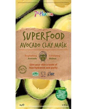 7th Heaven Ansigtsmaske Superfood Avocado 10g - Earth Kiss Pureskin  - 83800049851